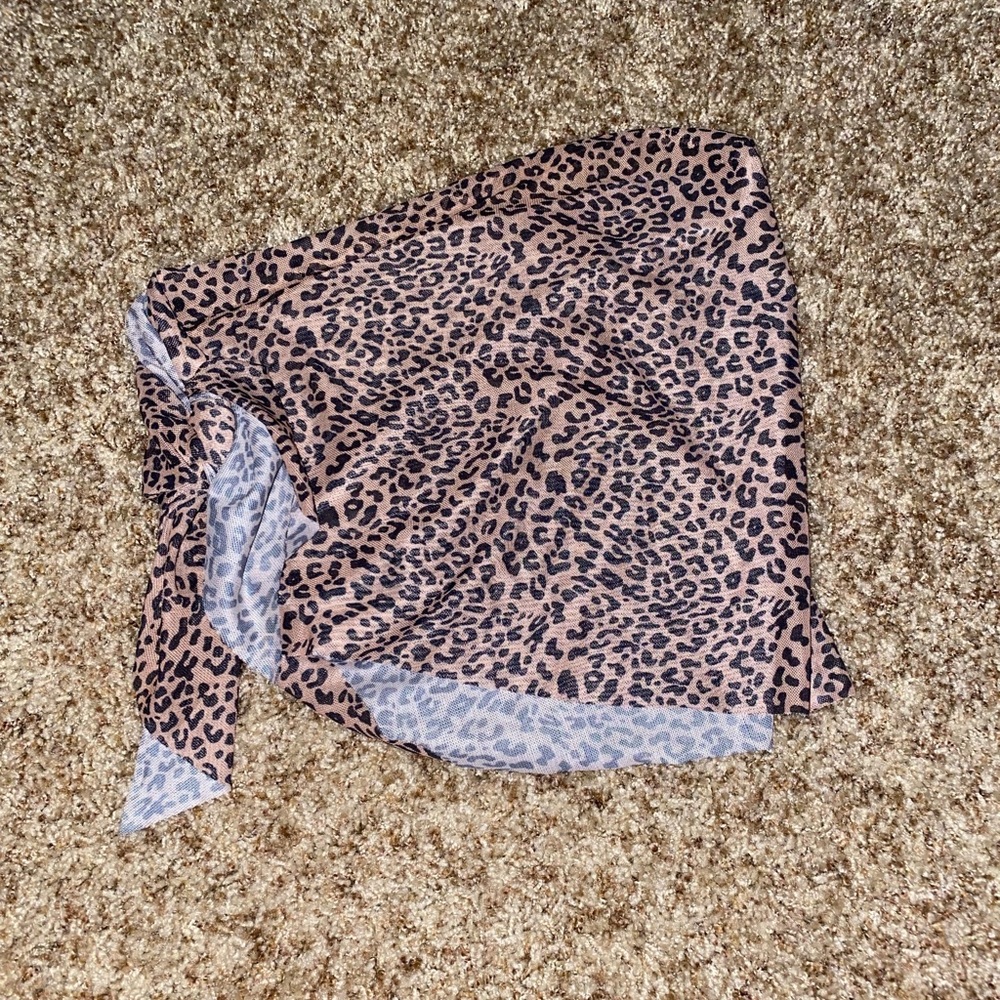 Cheetah Print Bikini Bottom Coverup